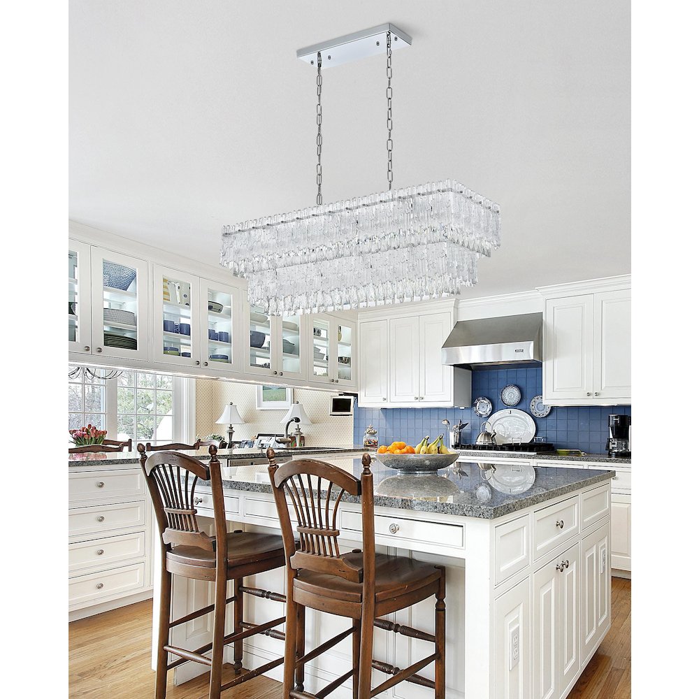 Emilia 37 inch Chandelier in Chrome. Picture 2