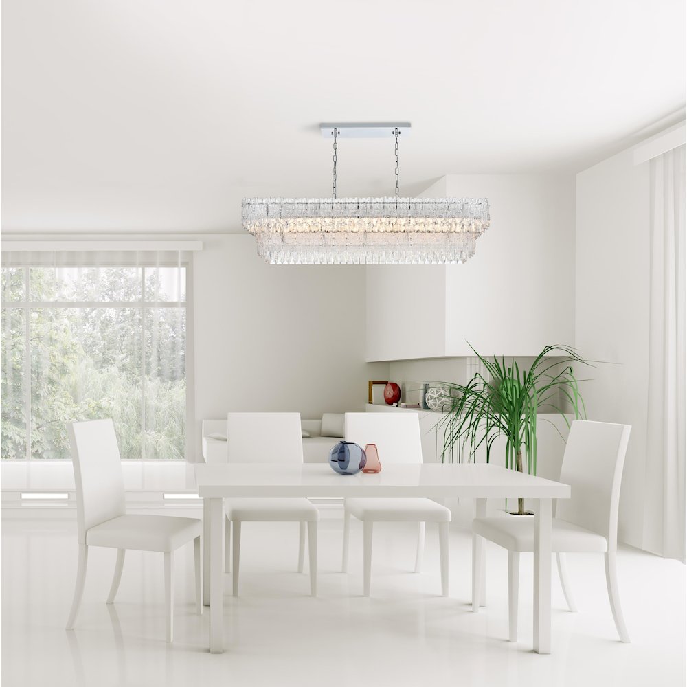 Emilia 50 inch Chandelier in Chrome. Picture 10