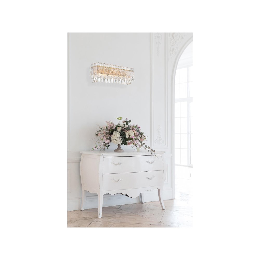 Emilia 19 inch Wall Sconce in Satin Gold. Picture 2