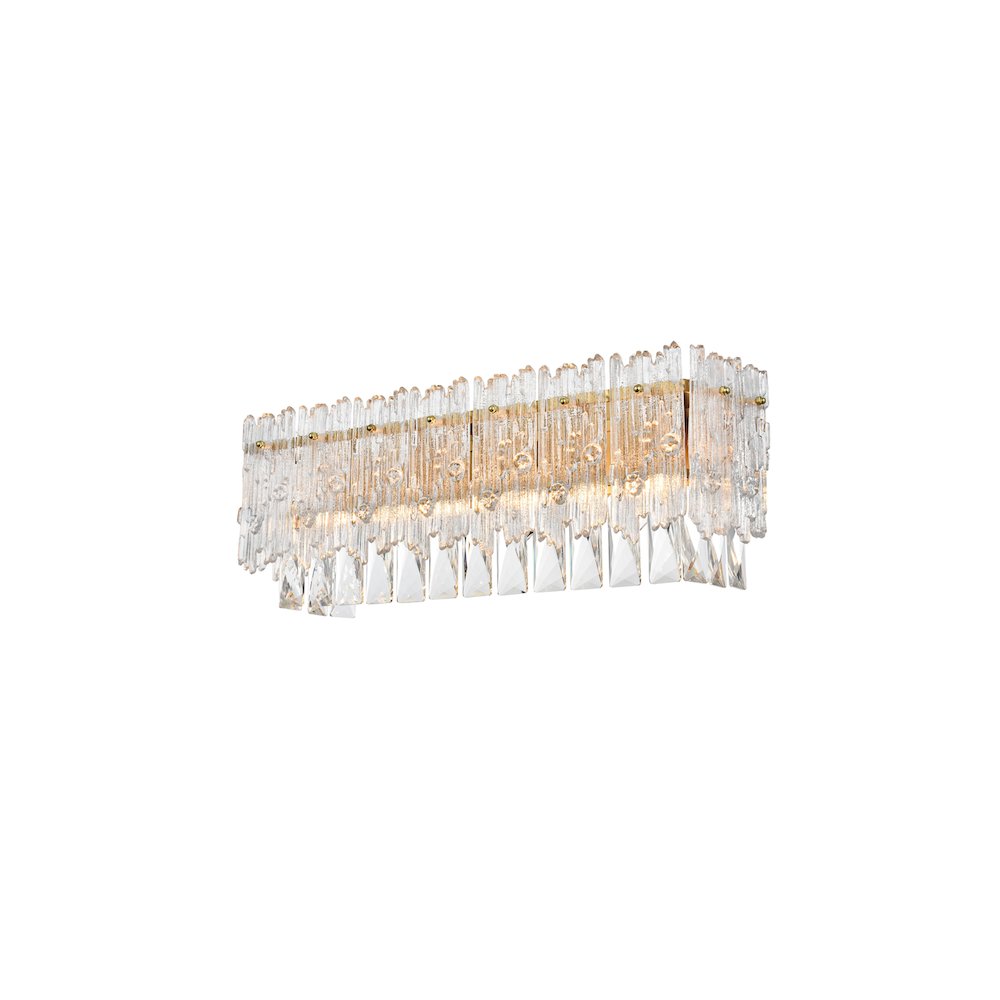 Emilia 19 inch Wall Sconce in Satin Gold. Picture 3