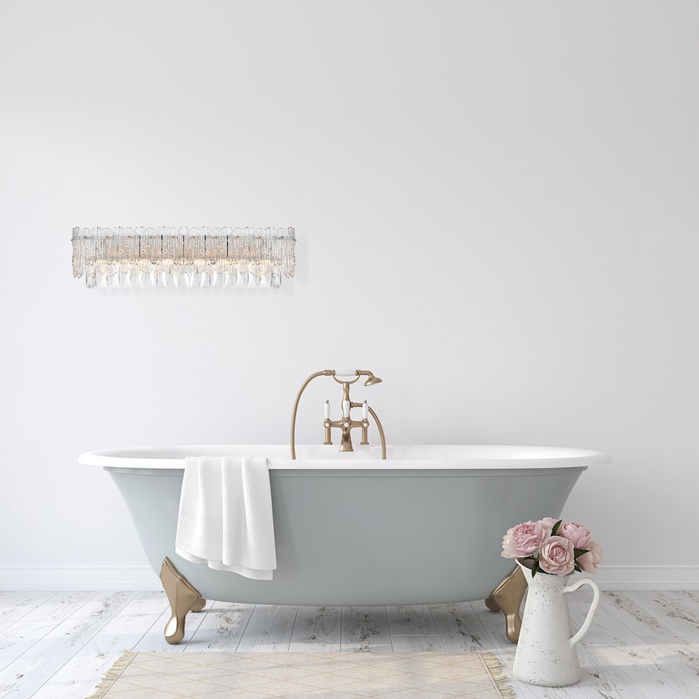 Emilia 27 inch Wall Sconce in Chrome. Picture 9