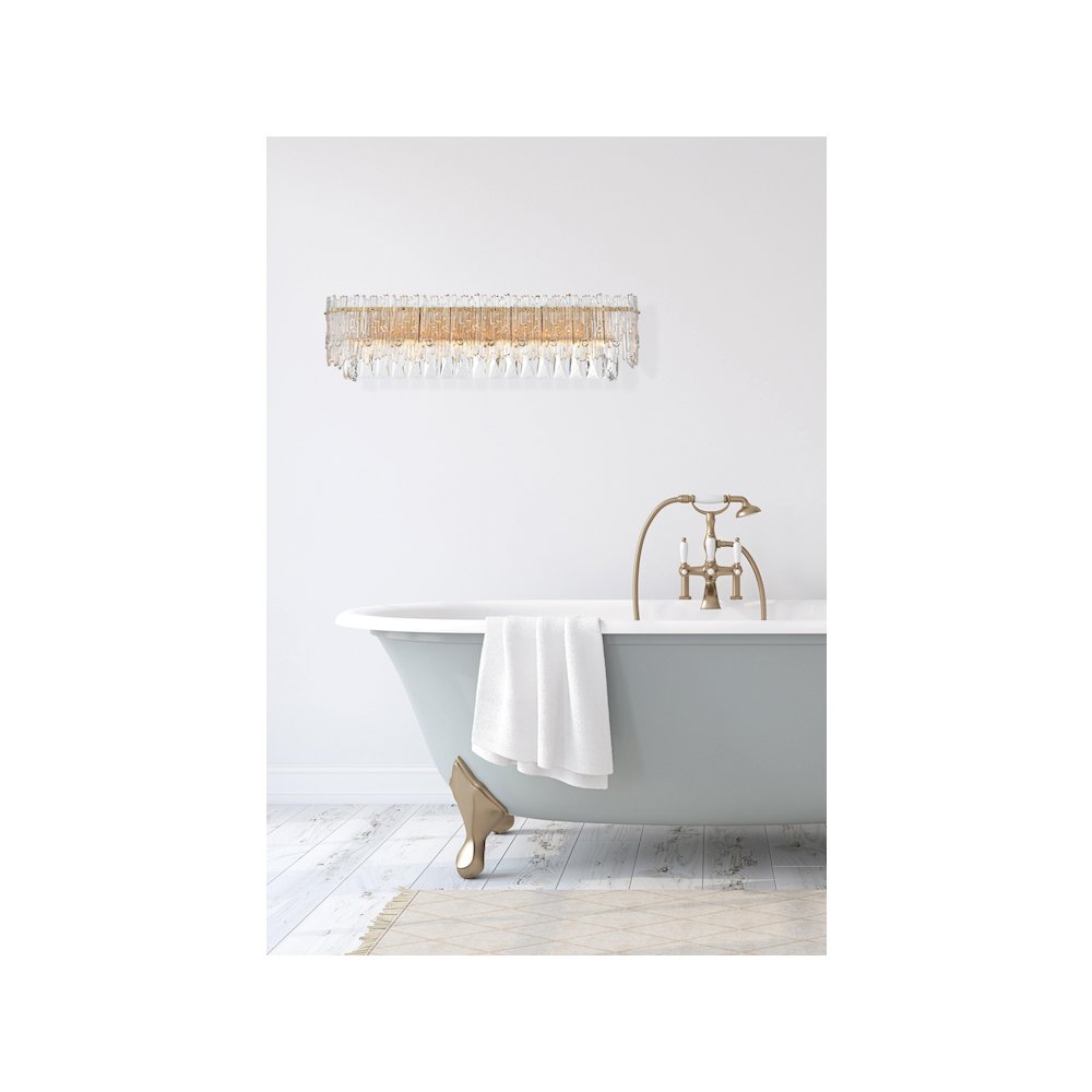 Emilia 27 inch Wall Sconce in Satin Gold. Picture 2