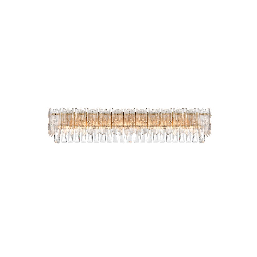 Emilia 34.5 inch Wall Sconce in Satin Gold. Picture 1