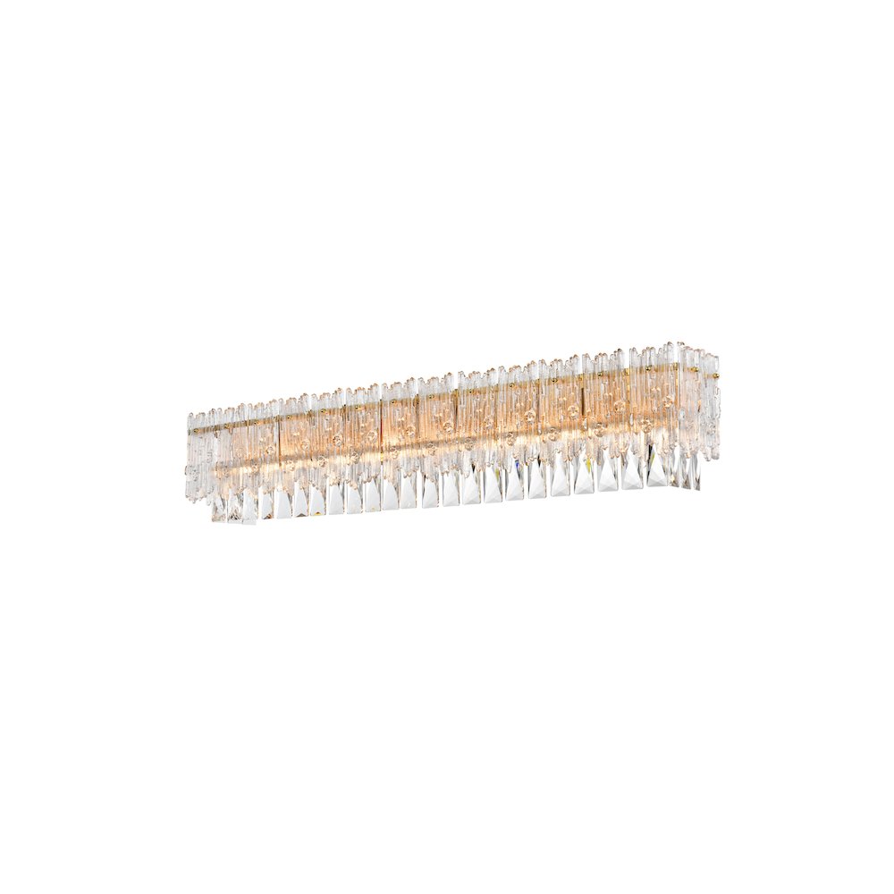Emilia 34.5 inch Wall Sconce in Satin Gold. Picture 3
