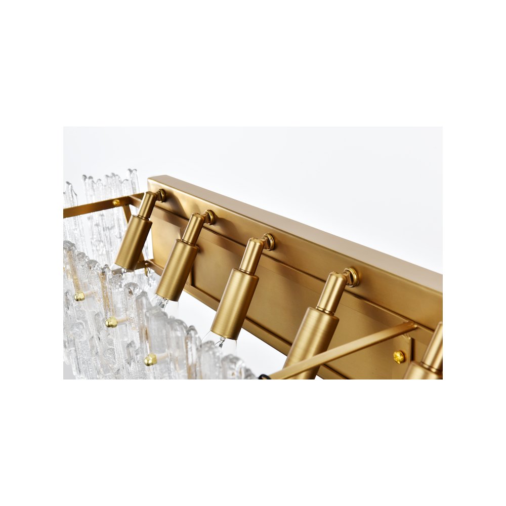 Emilia 34.5 inch Wall Sconce in Satin Gold. Picture 6