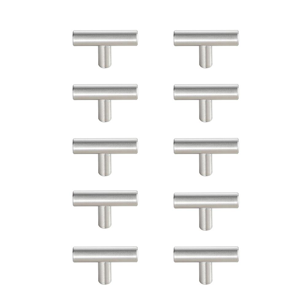 Quinn Brushed Nickel T Pull Multipack (set of 10). Picture 1