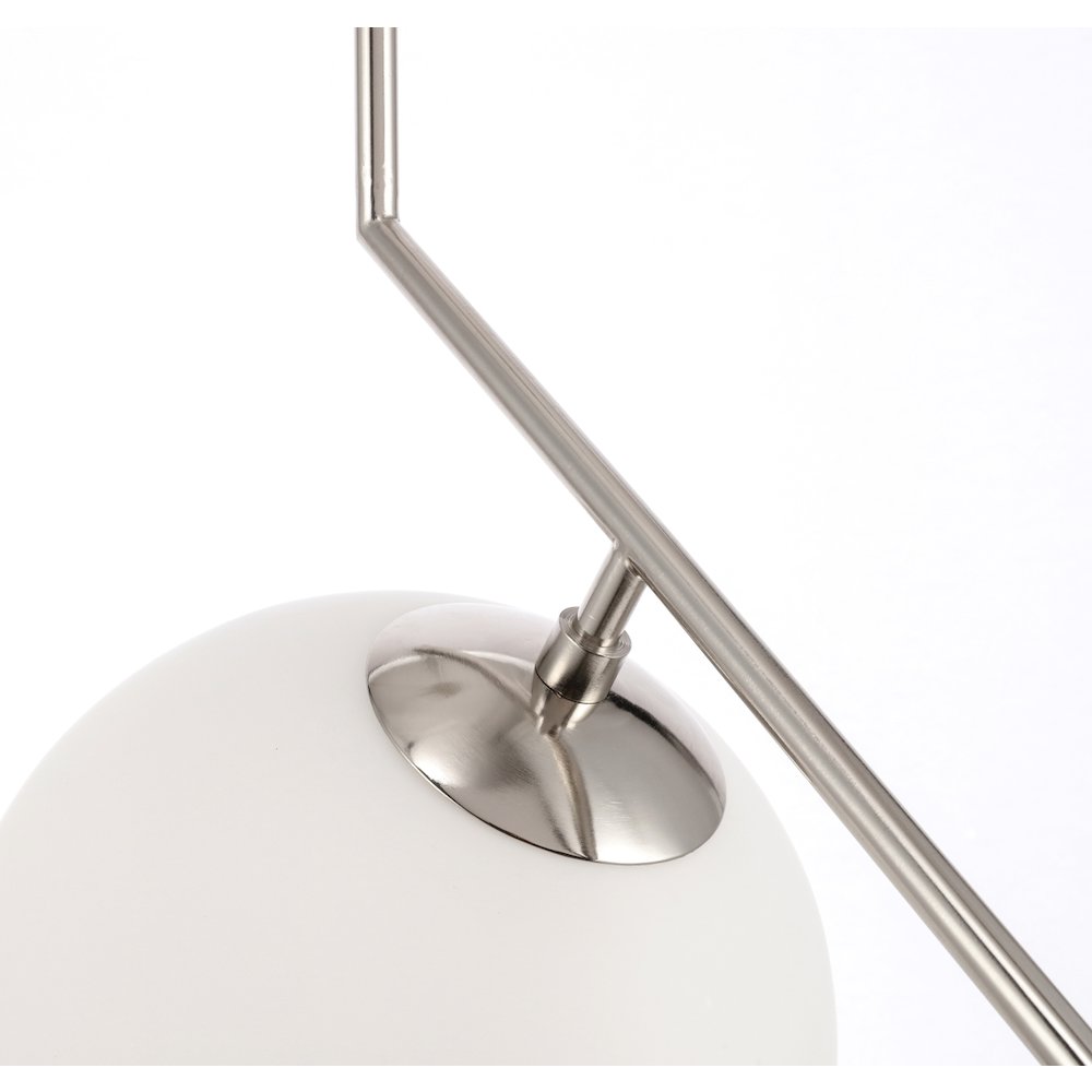 Ryland 1 Light Chrome And Frosted White Glass Pendant. Picture 11