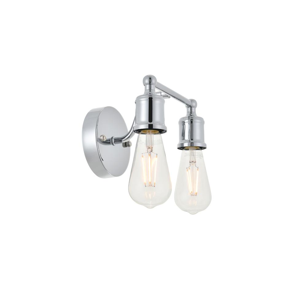Serif 2 light chrome Wall Sconce. Picture 6