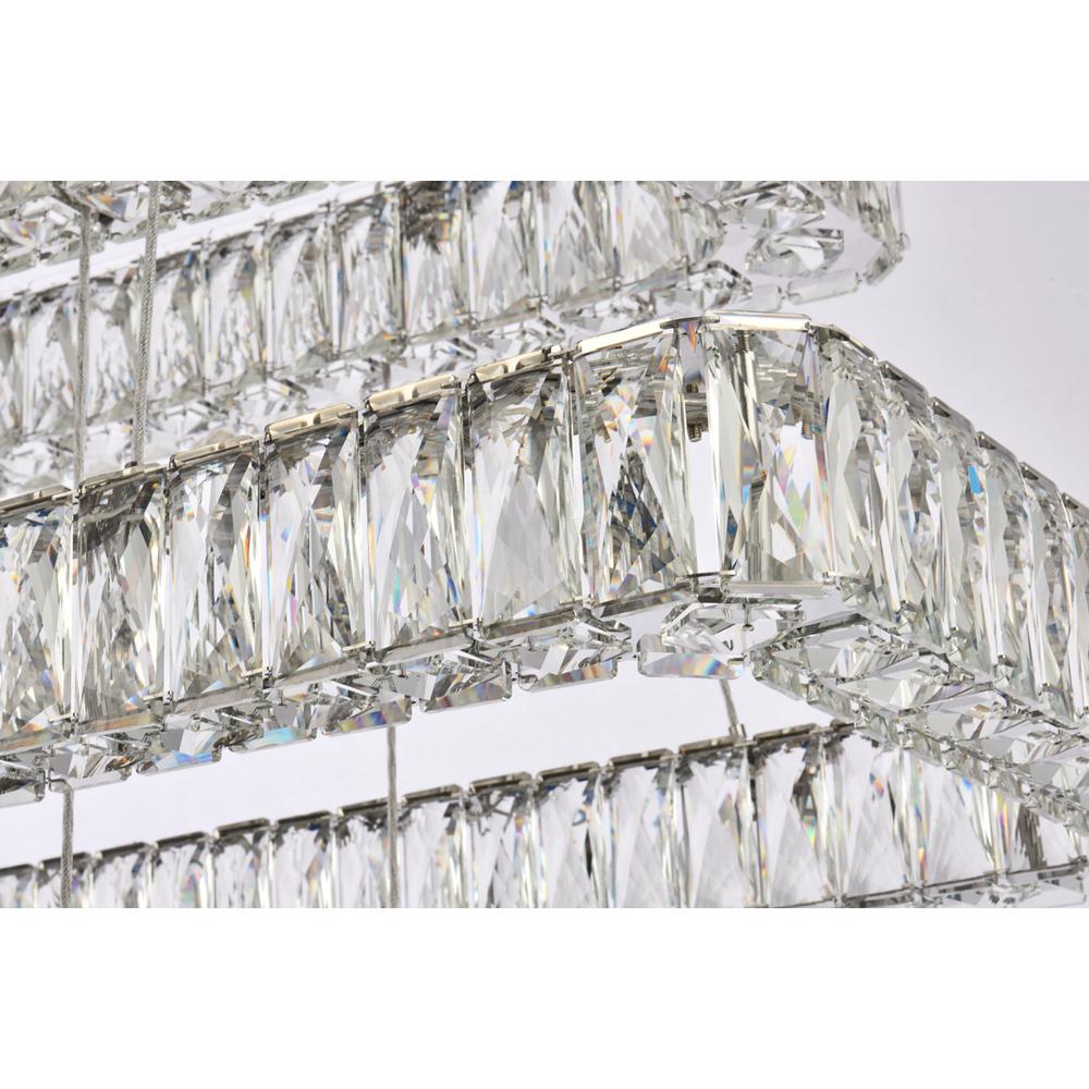 Monroe 42 inch LED triple rectangle pendant in chrome. Picture 5