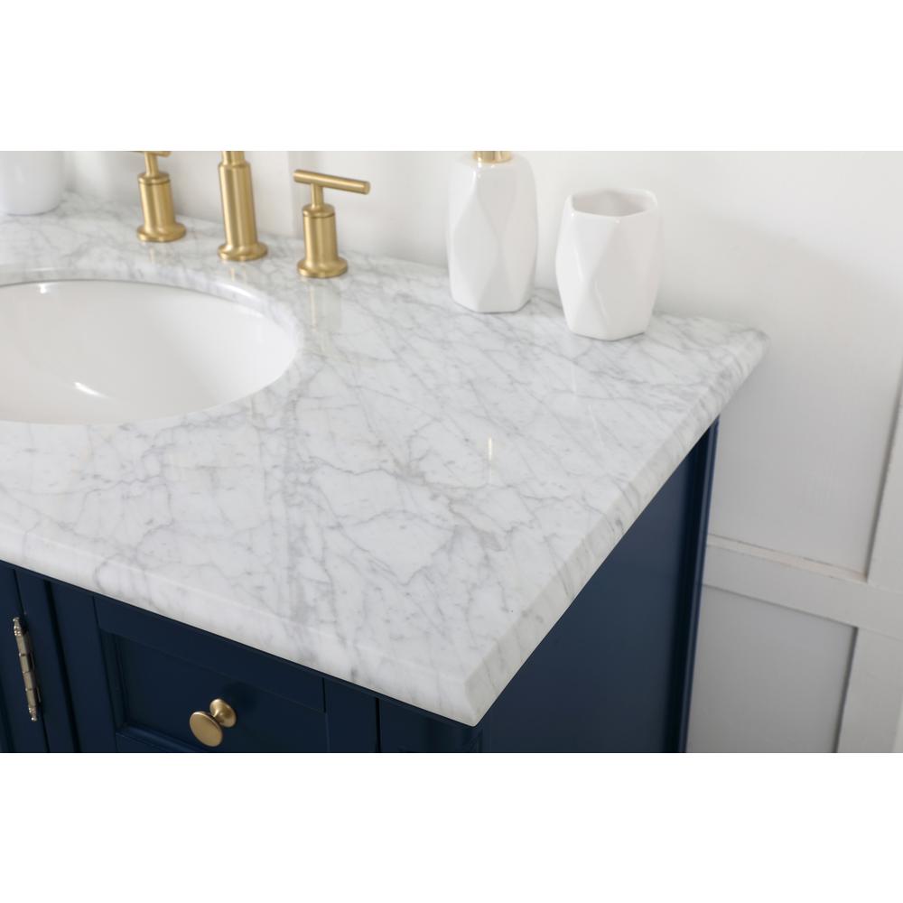 42 inch Single bathroom vanity in blue. Picture 5
