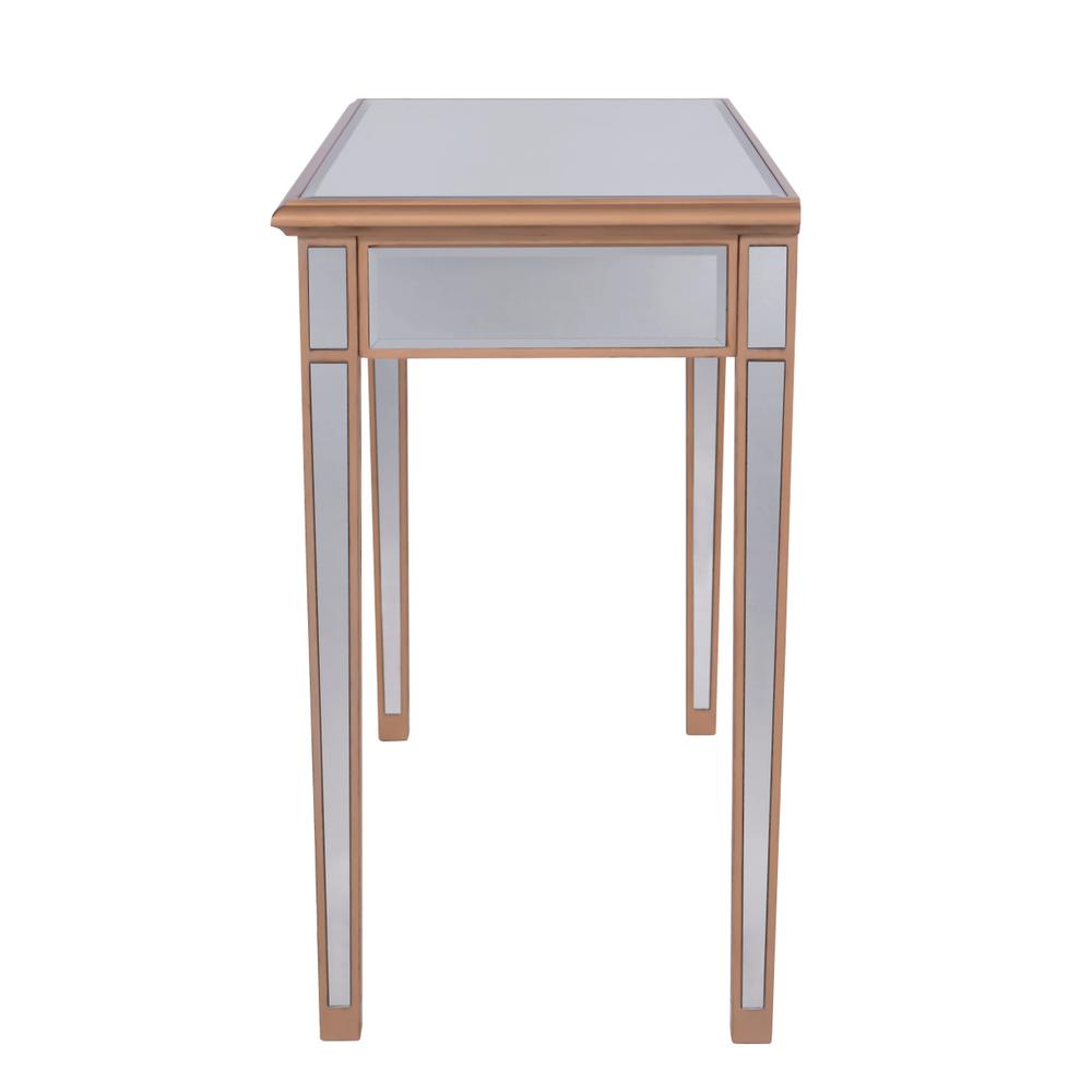 2 Drawers Dressing table 42 in. x 18 in. x 31 in. in Gold paint. Picture 8