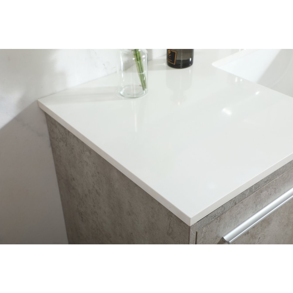 48 Inch Single Bathroom Vanity In Concrete Grey. Picture 6