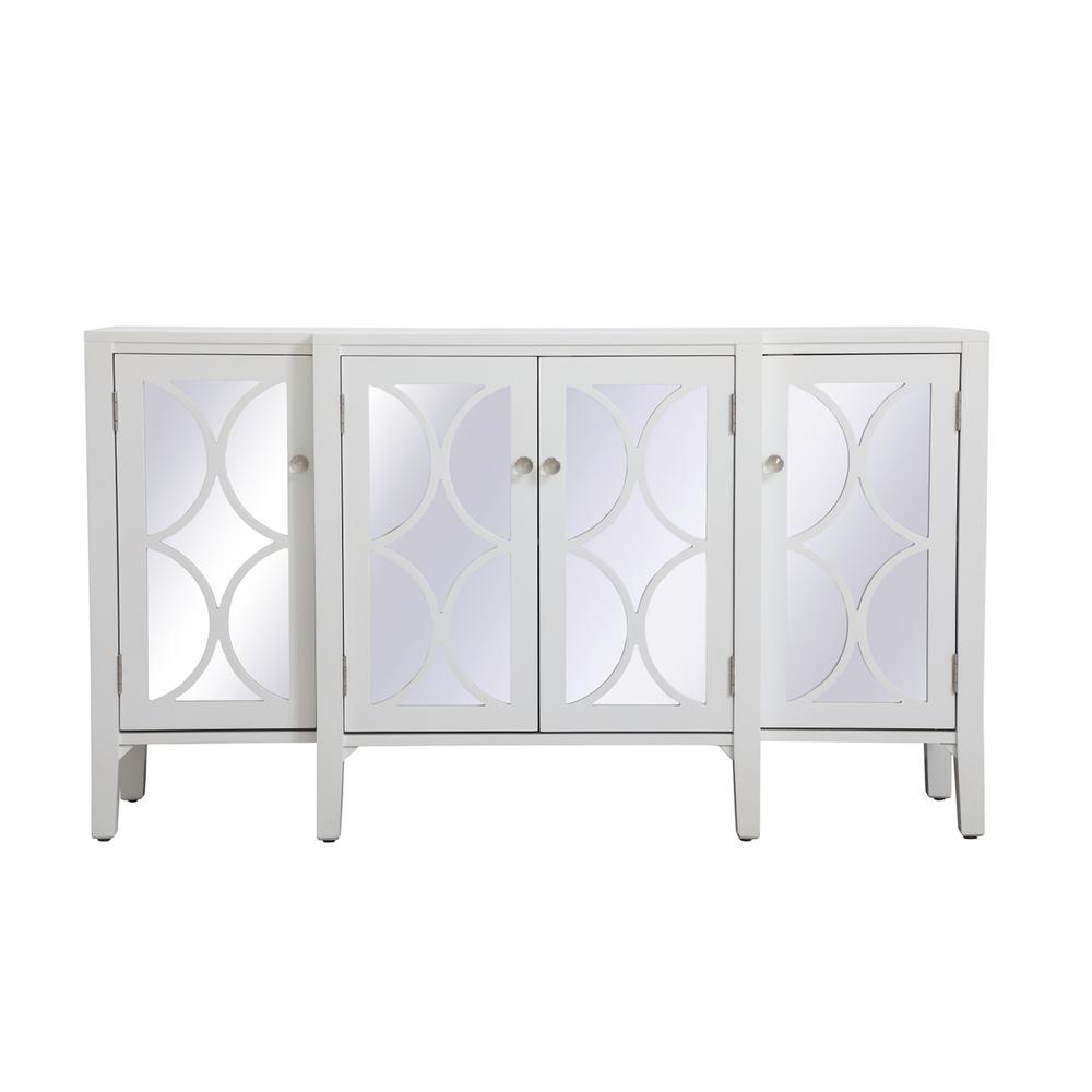 60 inch mirrored credenza in White. Picture 1
