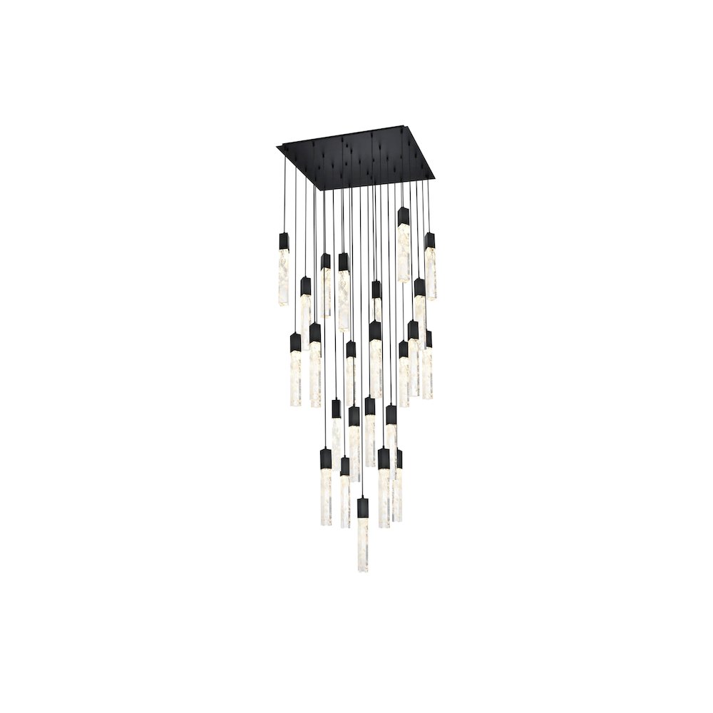 Aurora 36 inch Chandelier in Black. Picture 1