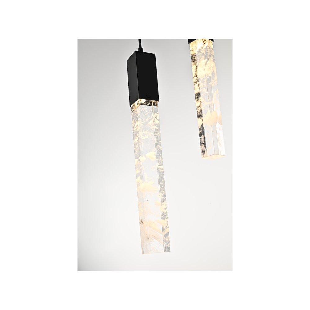 Aurora 36 inch Chandelier in Black. Picture 5