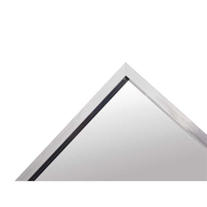 Aluminum Frame Square Mirror 30x36 In Silver. Picture 5