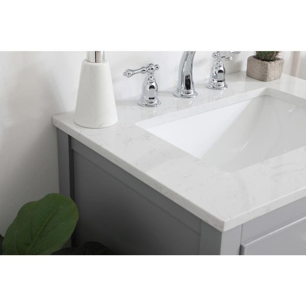 24 inch Single Bathroom Vanity in Grey. Picture 4
