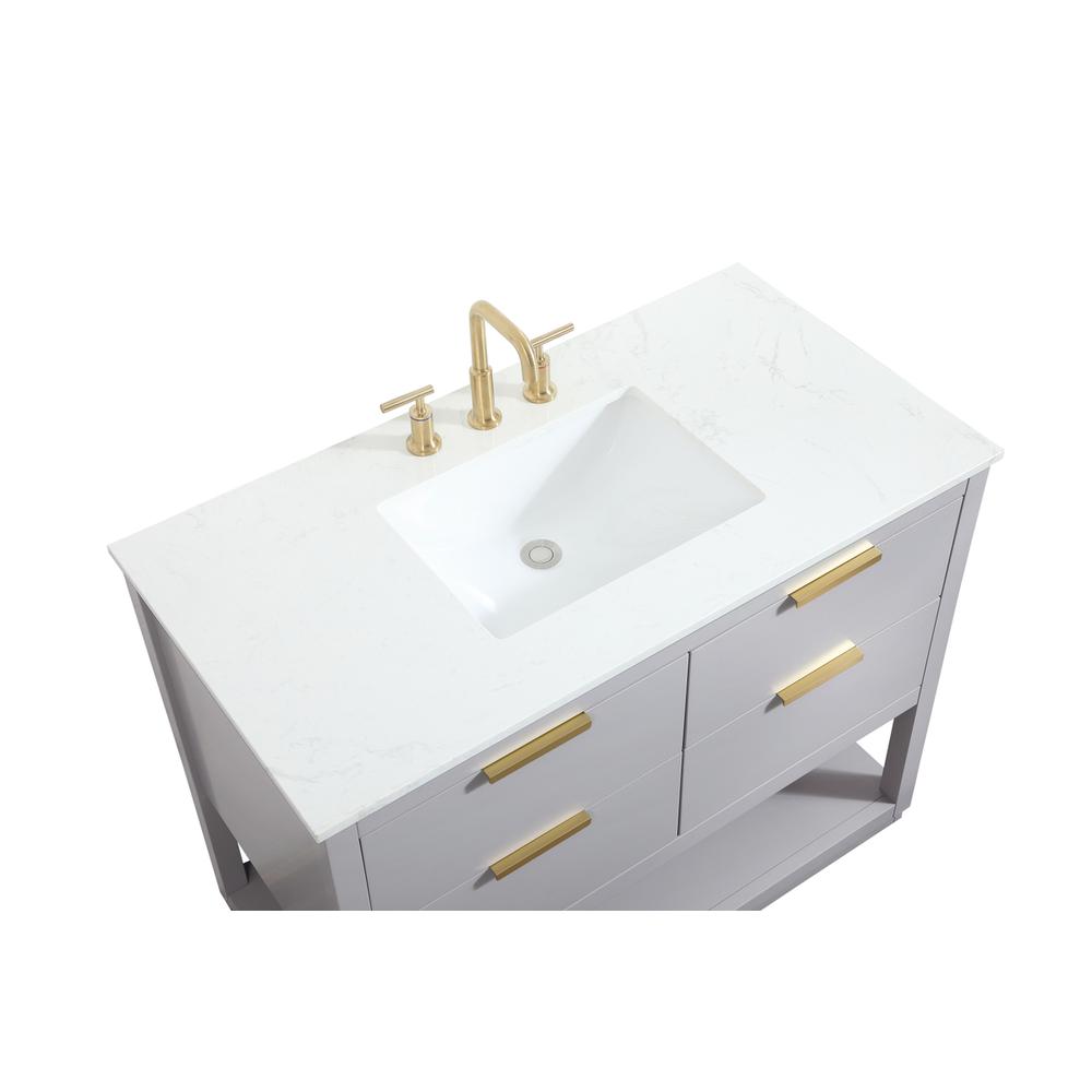 42 inch Single bathroom vanity in grey. Picture 10