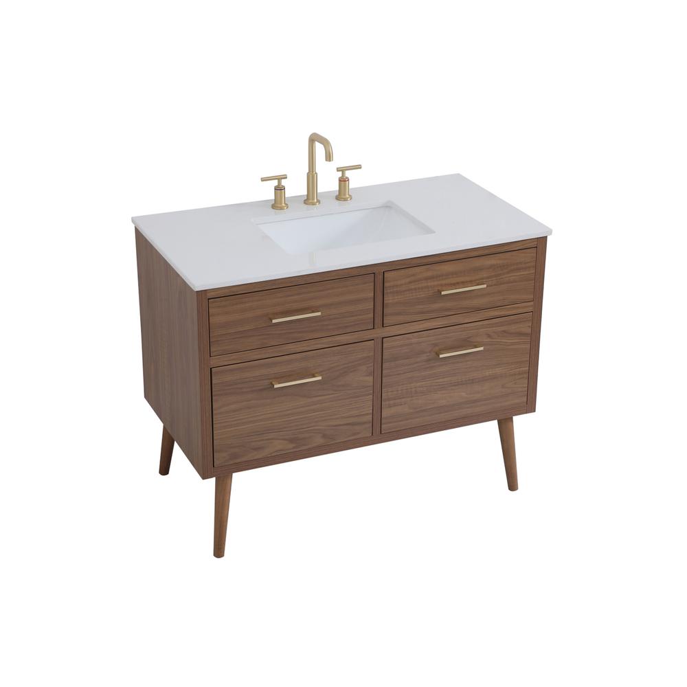 42 inch bathroom vanity in Walnut Brown. Picture 8