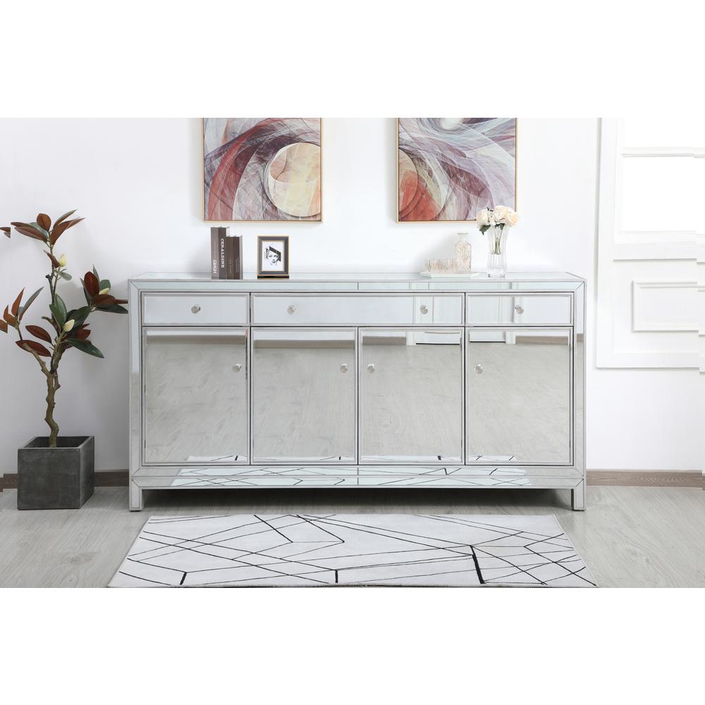Reflexion 72 in. mirrored credenza in antique silver. Picture 11