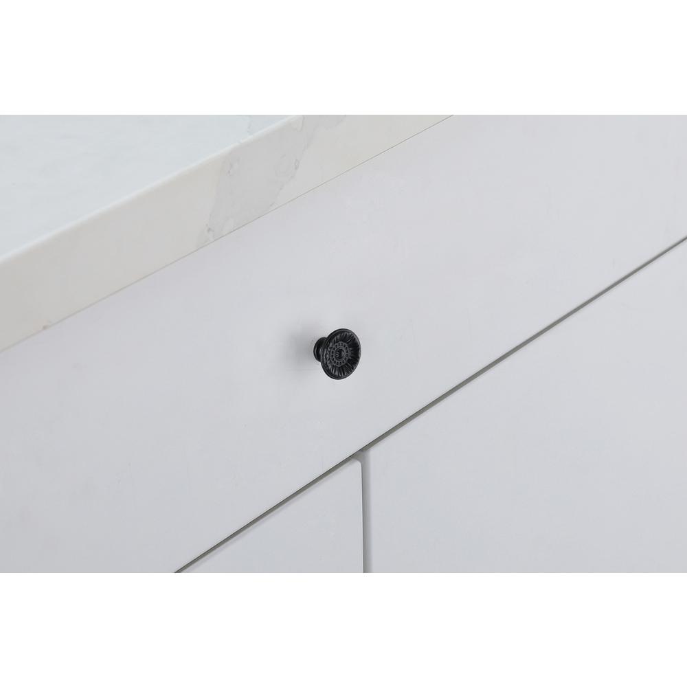 Corio 1.1" Diameter Matte Black Mushroom Knob Multipack (Set of 10). Picture 2