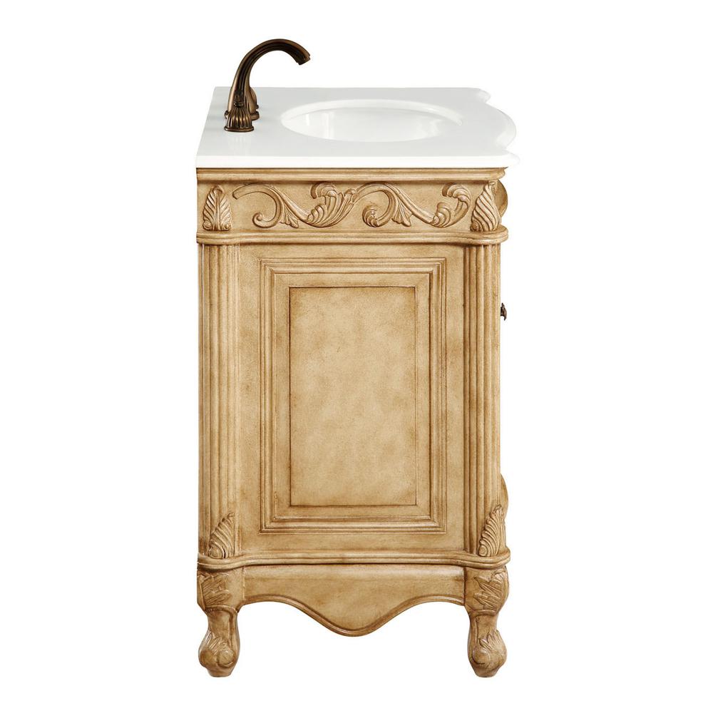 27 inch Single Bathroom vanity in Antique Beige. Picture 4