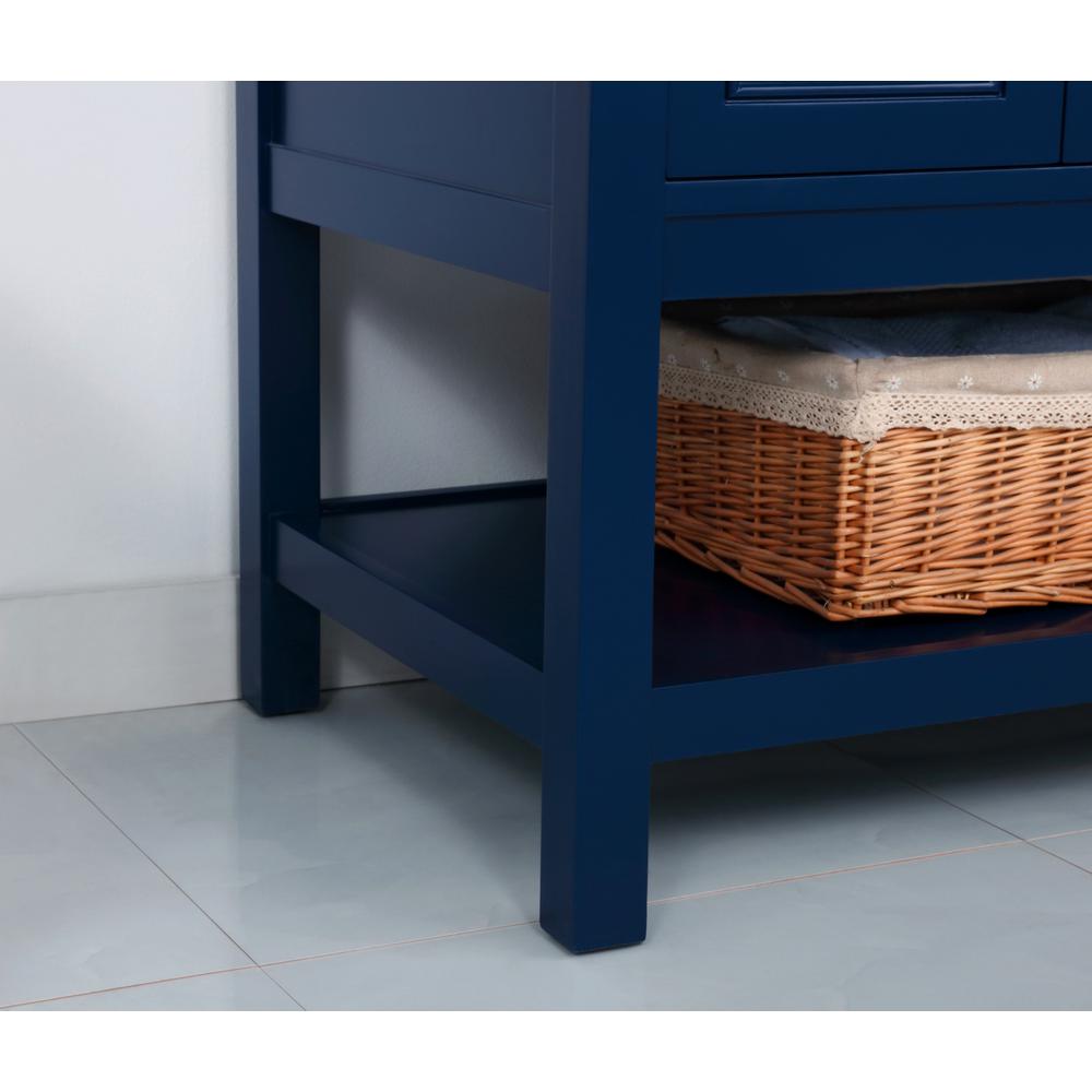60 inch Single bathroom vanity in Blue. Picture 6