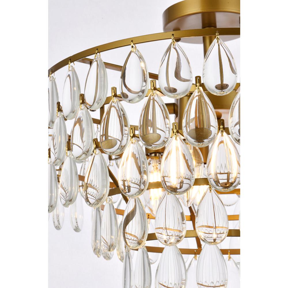 Mila 18 inch flush mount in brass. Picture 4