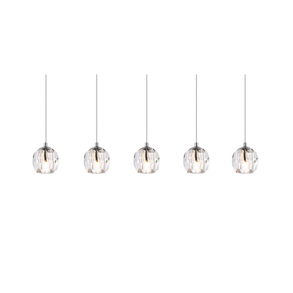 Eren 5 lights Chrome pendant. Picture 2