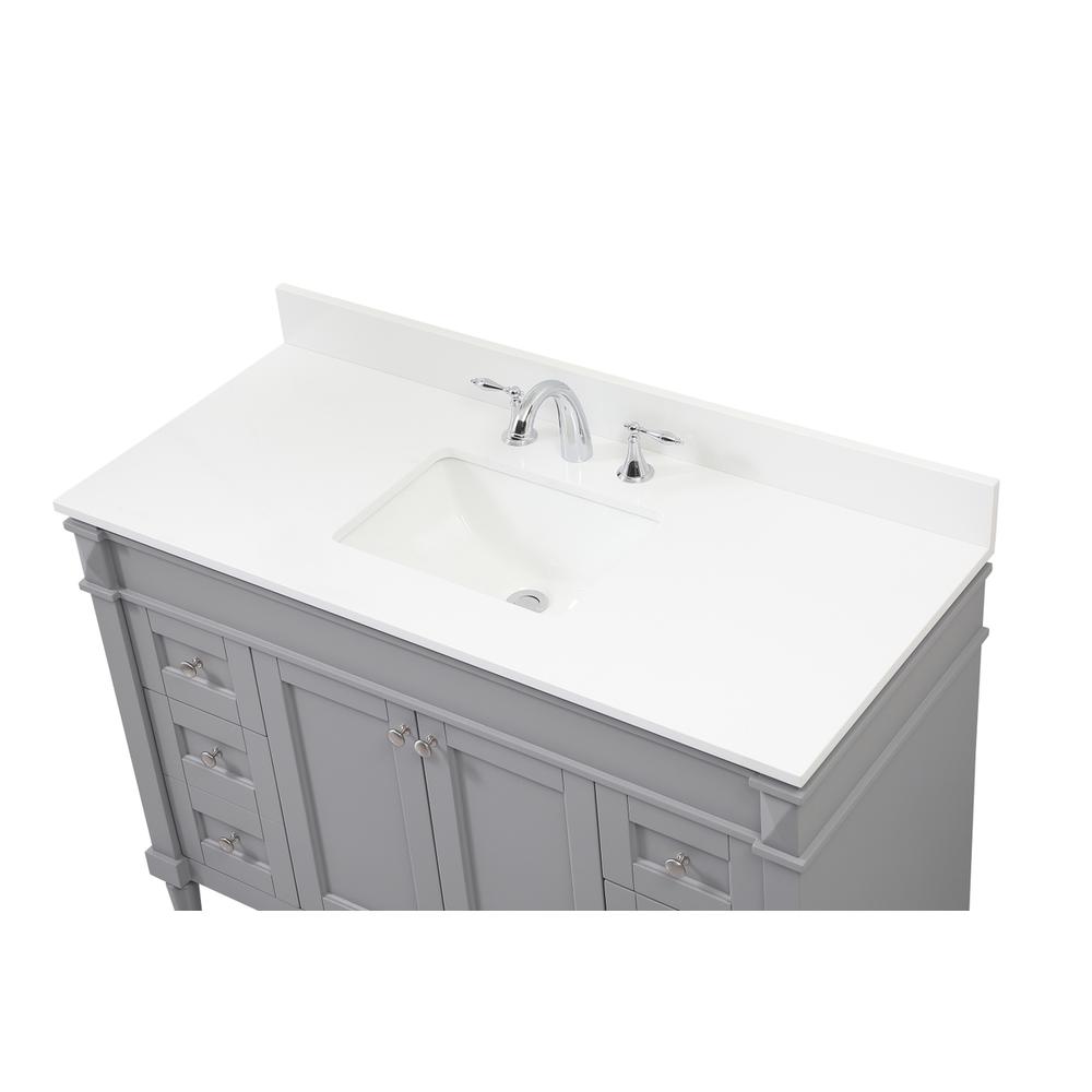 48 inch Single bathroom vanity in grey with backsplash. Picture 10