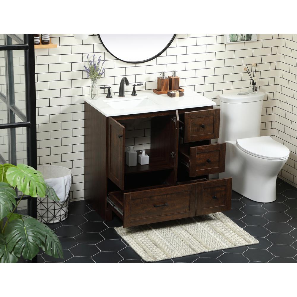 36 inch Single bathroom vanity in expresso. Picture 3