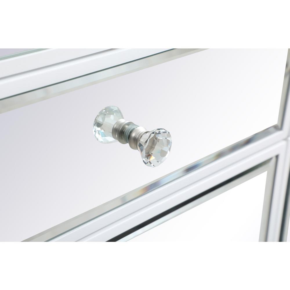 38 inch mirrored end table in white. Picture 7