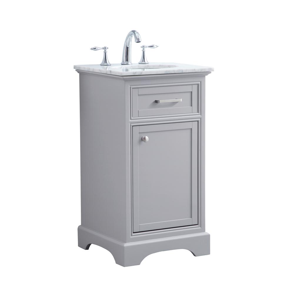 19 in. Single Bathroom Vanity set in light grey. Picture 13