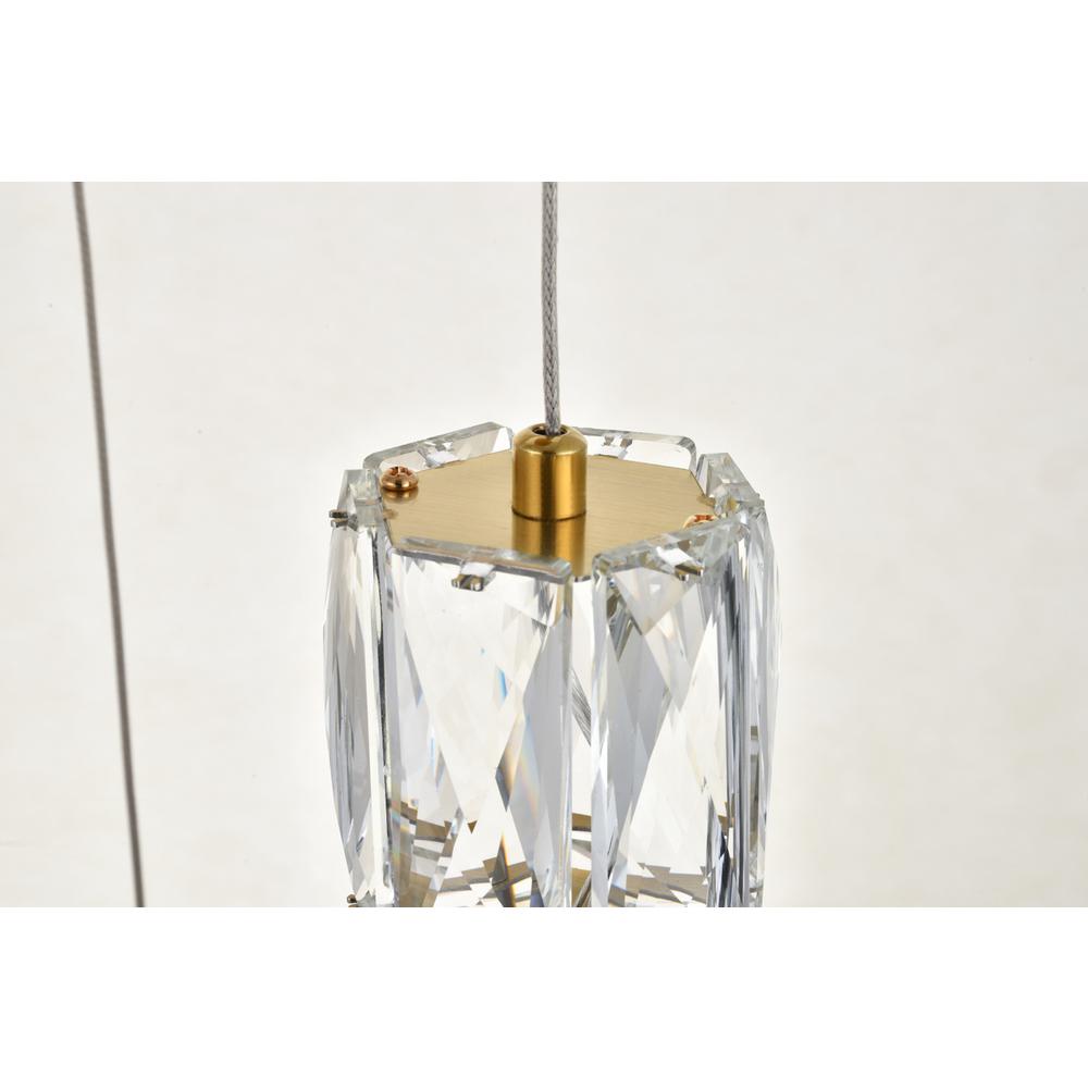 Polaris LED light gold Pendant Clear Royal Cut Crystal. Picture 4