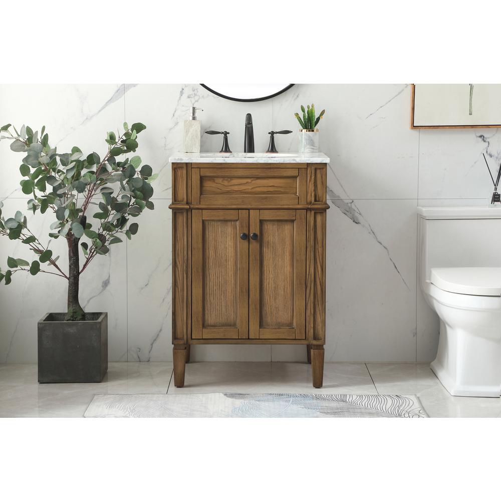 24 inch Single bathroom vanity in driftwood. Picture 14