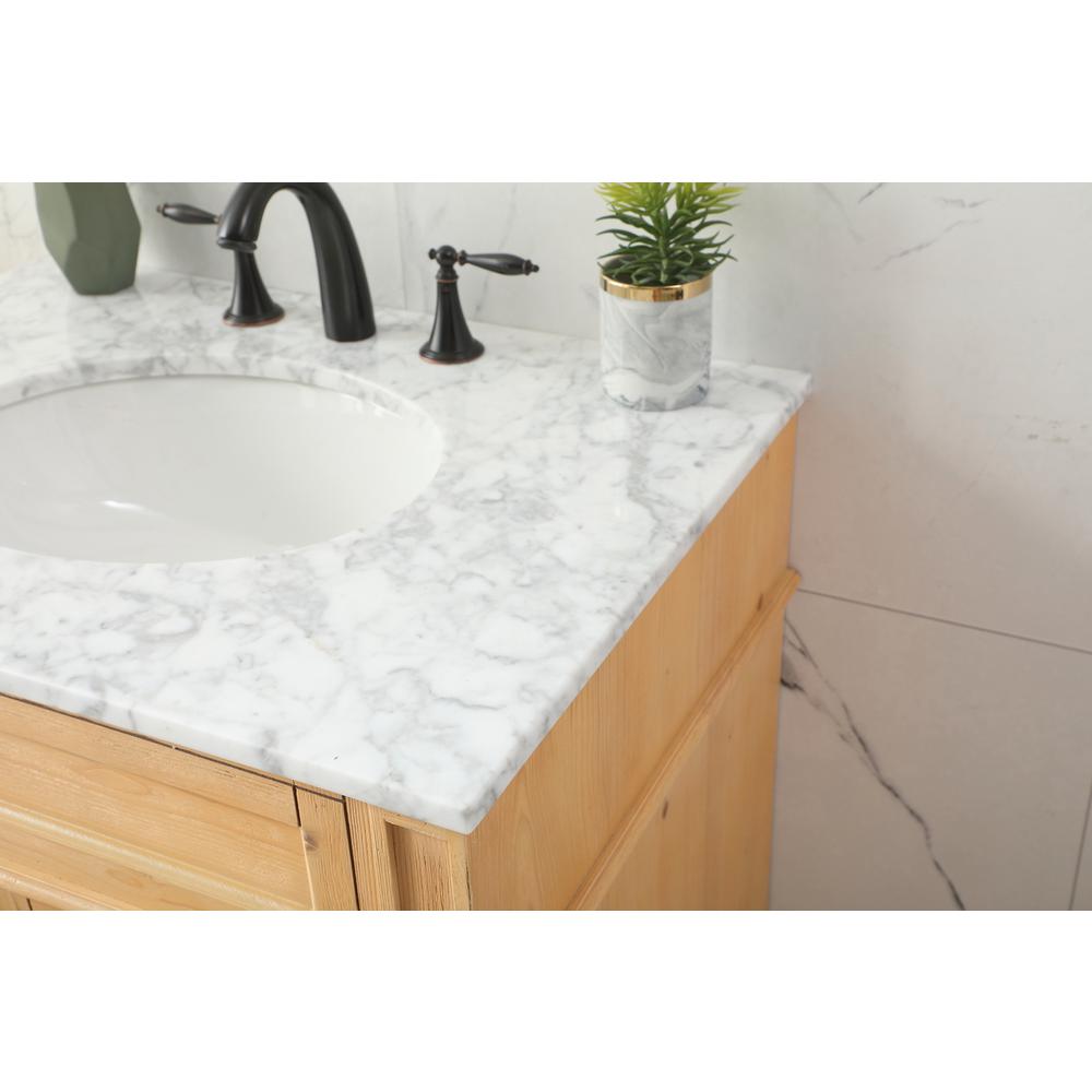 30 inch Single bathroom vanity in natural wood. Picture 5