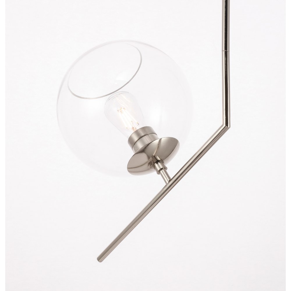Ryland 1 Light Chrome And Clear Glass Pendant. Picture 9