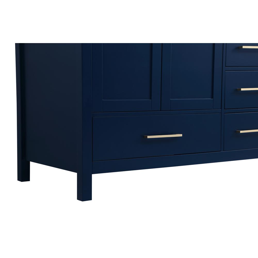 42 inch Single Bathroom Vanity in Blue with Backsplash. Picture 12