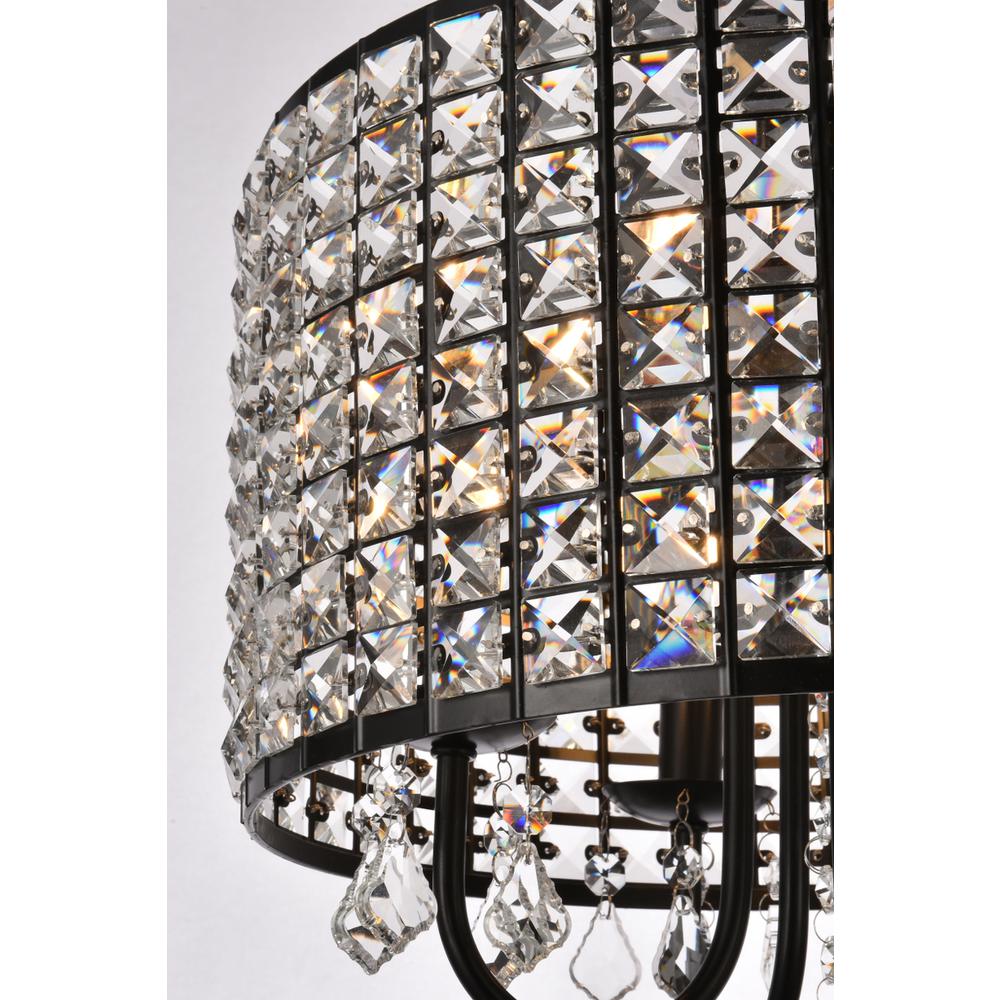 Elise 14 inch flush mount in black. Picture 4