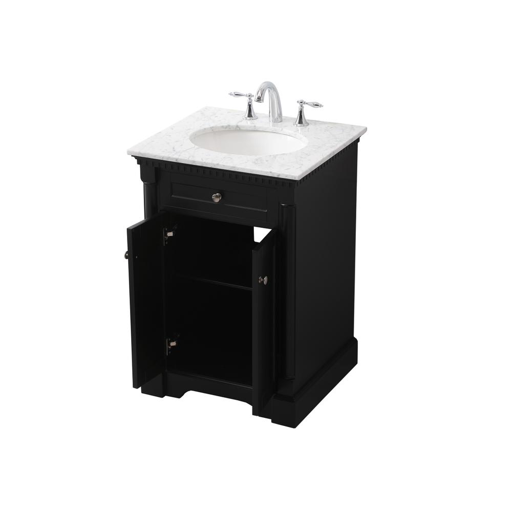 24 inch Single bathroom vanity set in black. Picture 9