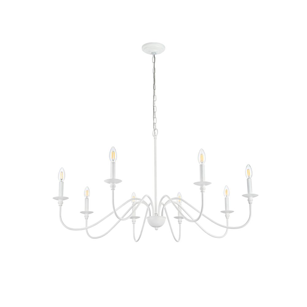 Rohan 42 inch chandelier in White. Picture 6