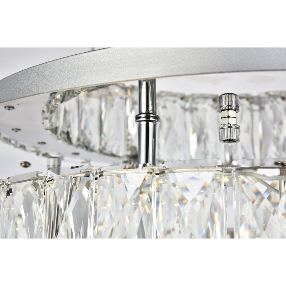 Monroe LED light Chrome Flush mount Clear Royal Cut Crystal. Picture 5
