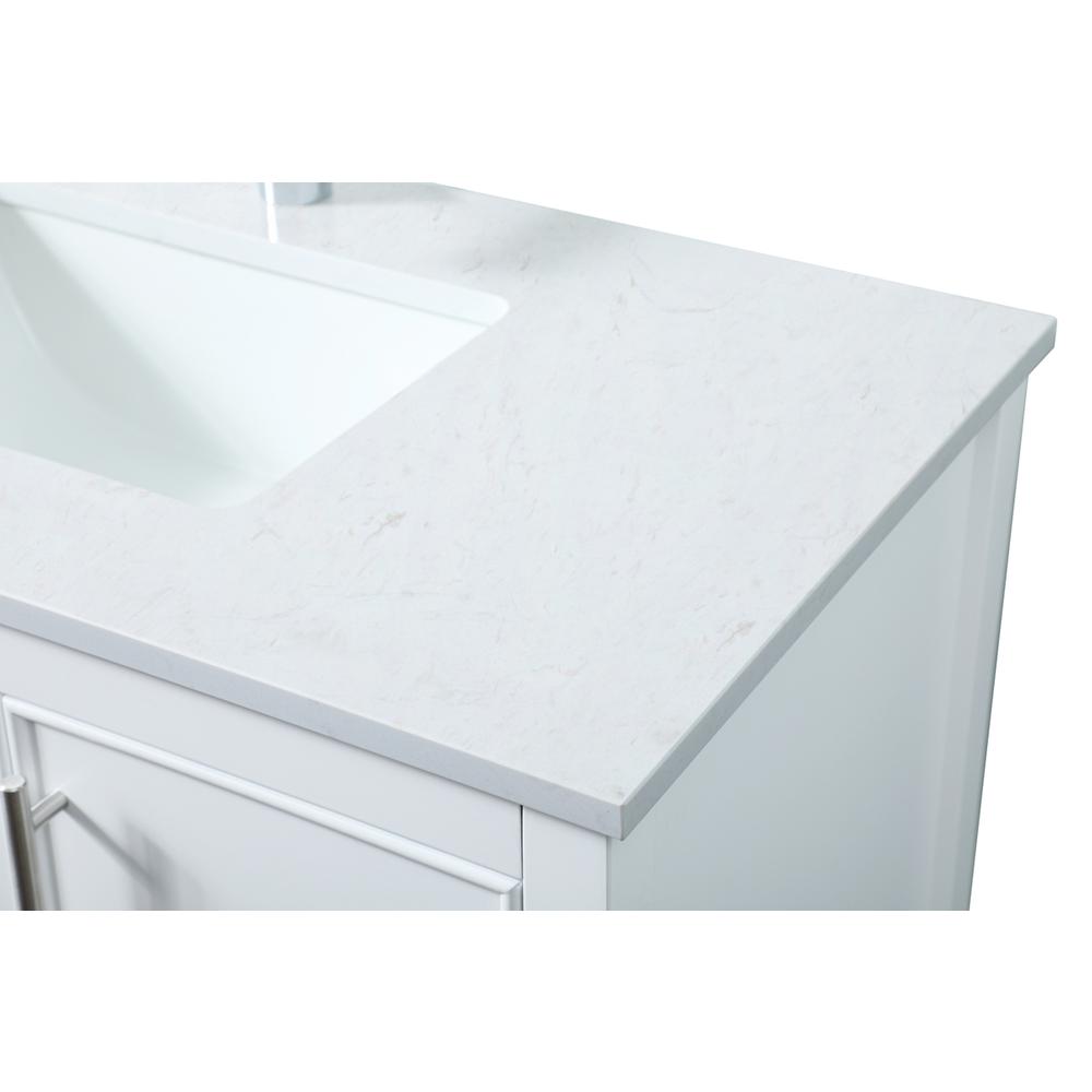 36 Inch SIngle Bathroom Vanity In White. Picture 11