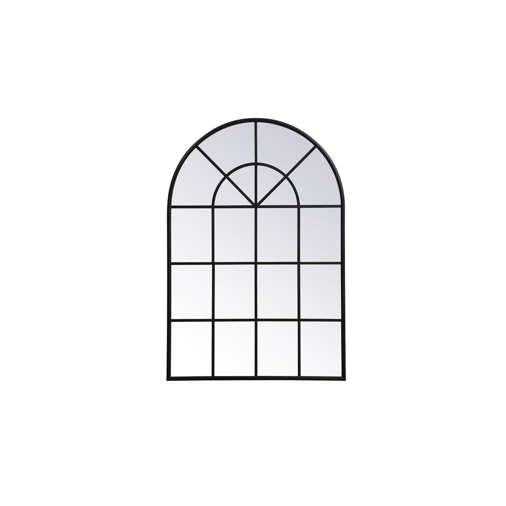 Metal windowpane mirror 36 inch x 53 inch in Black. Picture 1