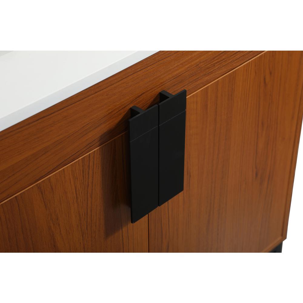 30 inch Single bathroom vanity in teak with backsplash. Picture 12