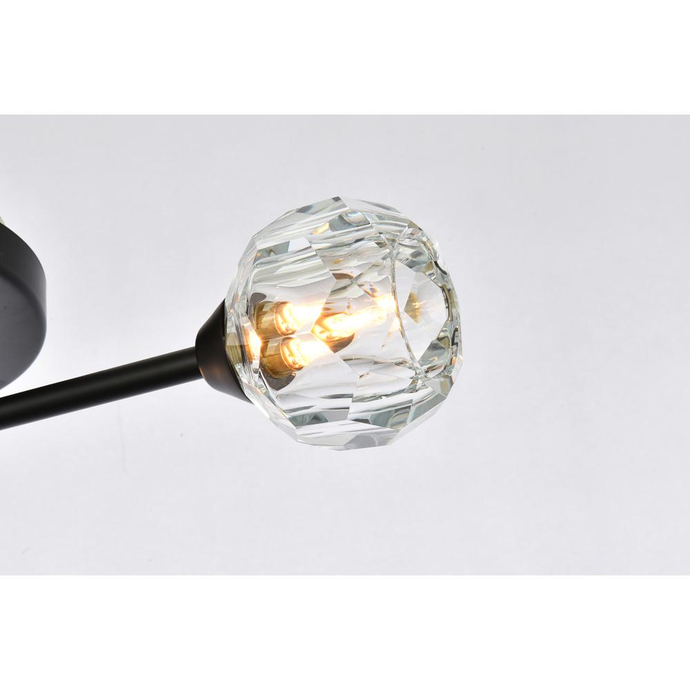 Zayne 3 Light Flush Mount in Black. Picture 4