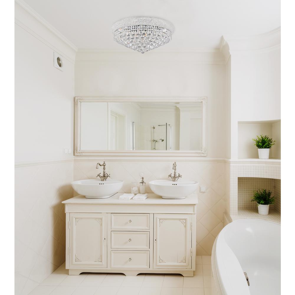 Primo 12 light Chrome Flush Mount Clear Royal Cut Crystal. Picture 7