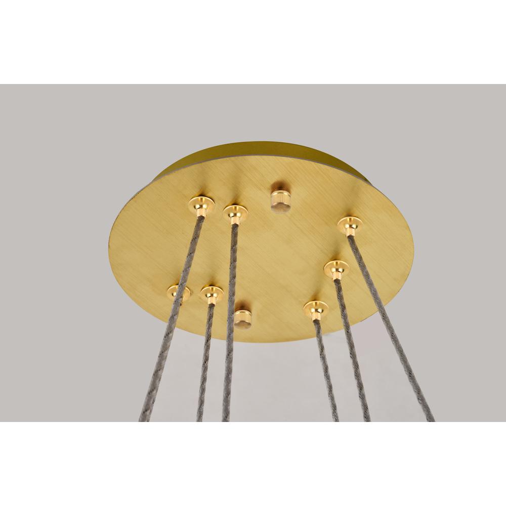 Monroe Integrated LED chip light gold Chandelier Clear Royal Cut Crystal. Picture 3