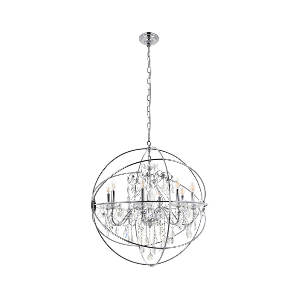 Cordelia 8 Light Chrome Crystal Pendant. Picture 6