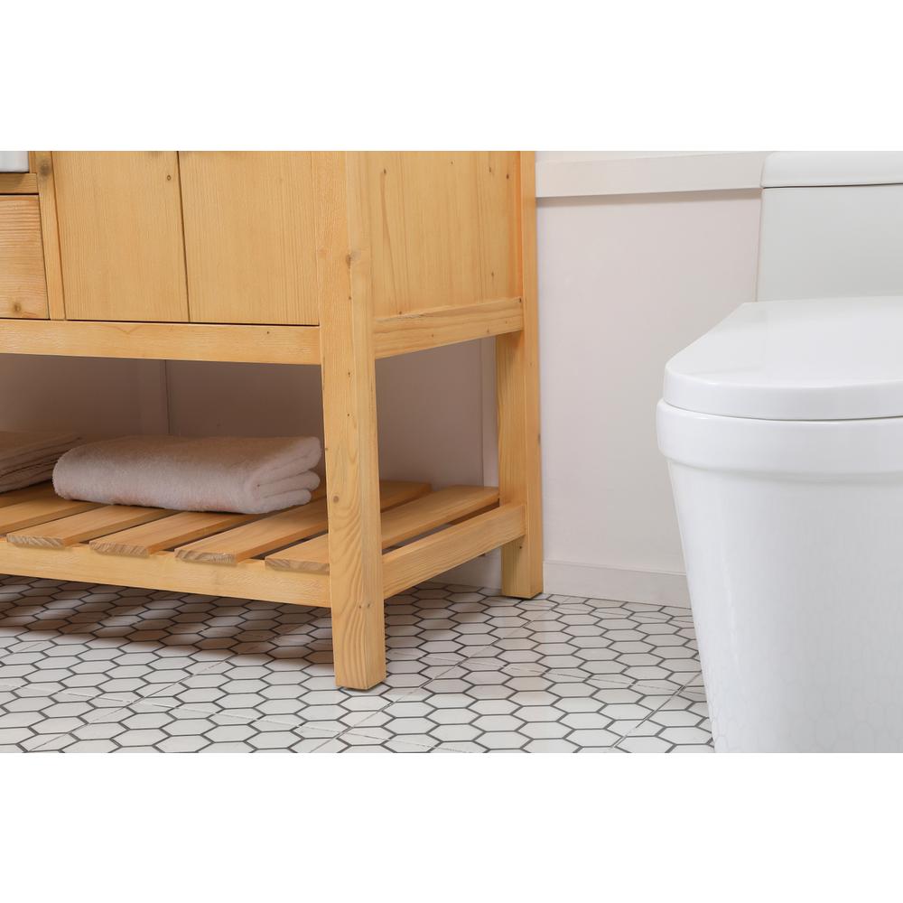 60 inch Single bathroom vanity in natural wood. Picture 6